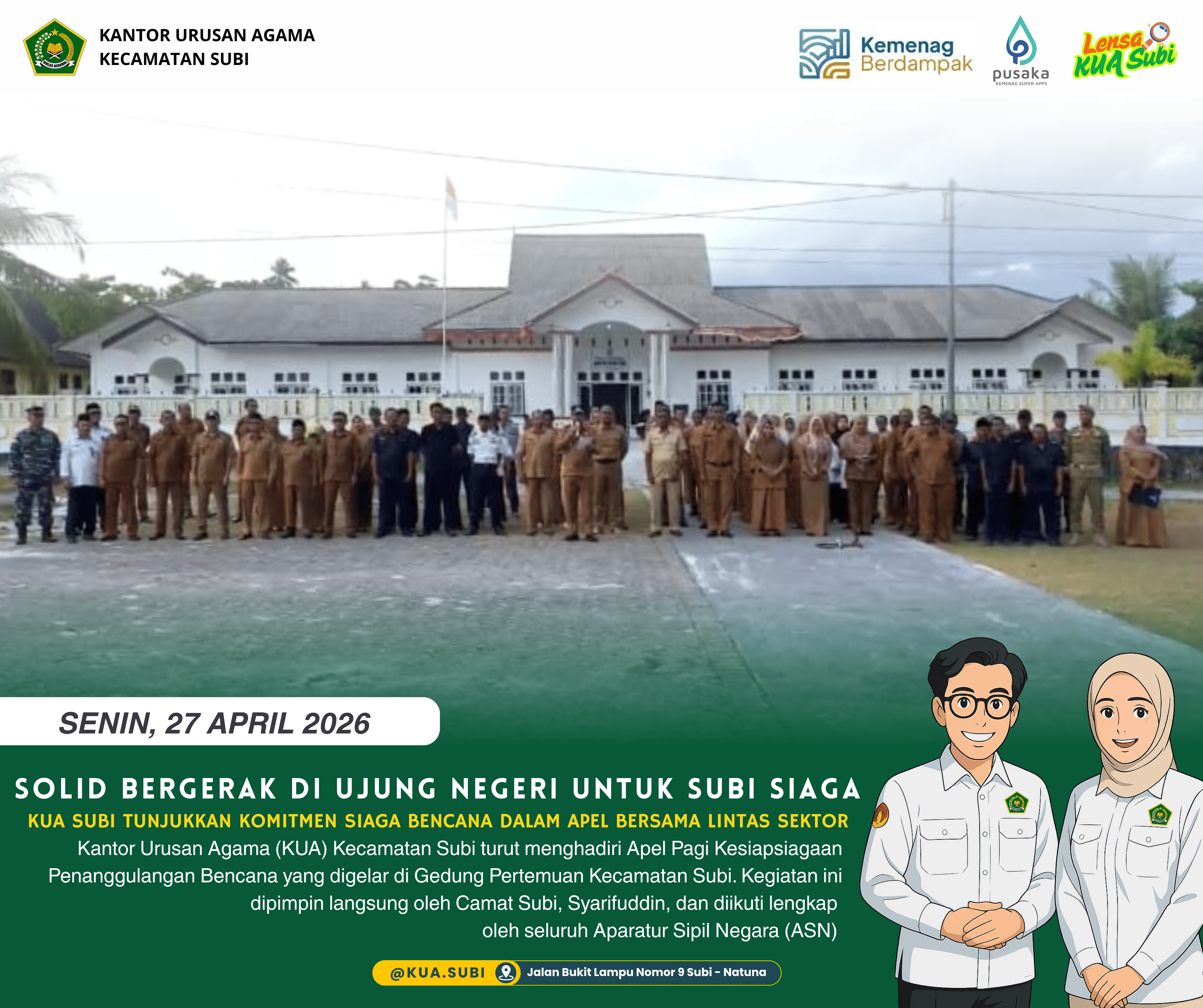 Solid di Ujung Negeri Sinergi ASN dan Lintas Sektor Subi Wujudkan Kesiapsiagaan Bersama